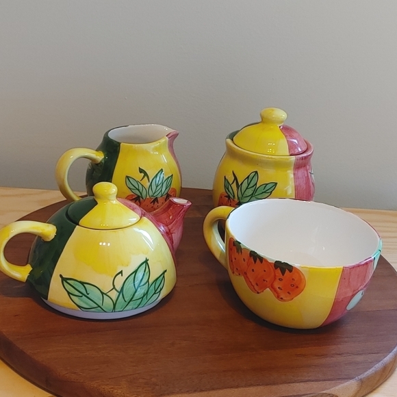 Country Inn Collection Teapot Cup, Cream, and Sugar Set vintage - Picture 8 of 8